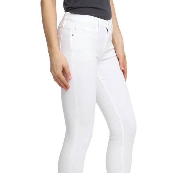 Frame Le Skinny De Jeanne Crop White Sz 30 - Picture 5 of 14